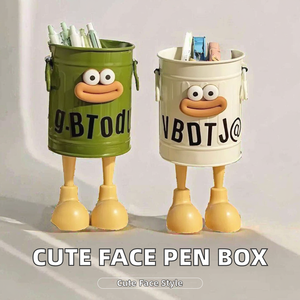 Porte-stylo en plastique au design mignon, grande capacité, boîte de rangement de bureau pour étudiants, filles, enfants, léger/luxe, haut de gamme FR - Product Image 2