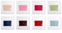 Pochette en cuir PU personnalisée avec logo pour rouge à lèvres, lunettes de soleil, organisateur de bijoux, sac d'emballage avec boutons-pression