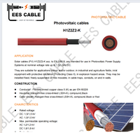 DC PV 2, 5 mm2 4 MM2 6 MM2 10 MM2 16 MM2 Rot Schwarz XLPO PV1-F Photovoltaik-Solar kabel