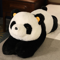 Peluche ours polaire couché super mignon, grand oreiller, poupée câlin pour lit de fille avec rembourrage en coton PP