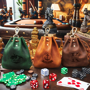 Da Chính Hãng Túi Xúc Xắc Với Khóa Da Bò Dnd Túi Bảng Hàng Đầu Chơi <span class=keywords><strong>Game</strong></span> D20 Trò Chơi Hội Đồng Quản Trị Khắc Da Xúc Xắc Lưu Trữ Túi Túi - Product Image 3