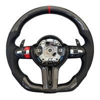 Volant sport en fibre de carbone brillante et cuir pour BMW M3, accessoires de modification automobile