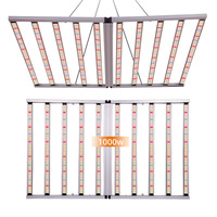 Barre lumineuse LED de croissance pour serres commerciales, spectre complet 1000W, IP65, avec puces LM301H LM281B, pour la floraison, 4x4