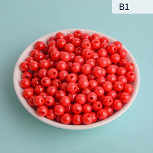 Cuentas de Plástico ABS Color Rosa Burbuja, Cuentas Redondas de 6mm, 8mm y 10mm para Hacer Joyería, Cuentas Espaciadoras de Plástico para Decorar Bolígrafos, Lote al por Mayor - Product Image 2