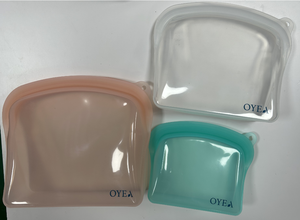 Lot de sacs de conservation alimentaire en silicone de qualité alimentaire, réutilisables, compressibles, pliables, transparents, carrés, gaufrés, modernes et hermétiques pour congélateur - Product Image 6