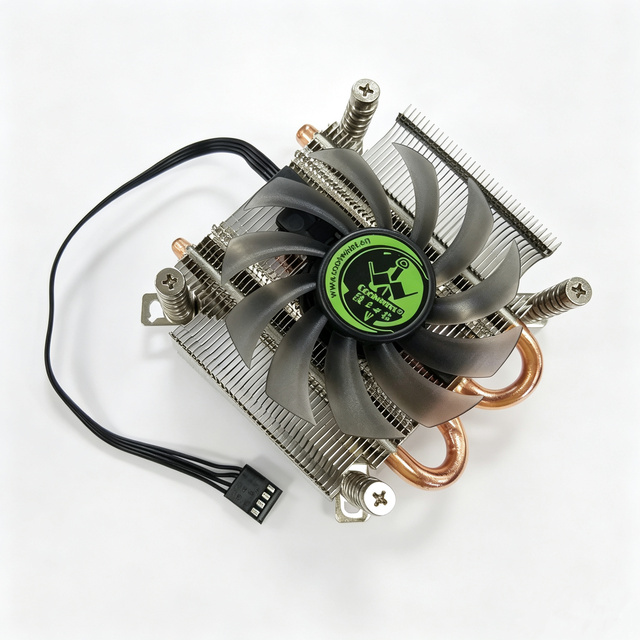 Ultra Thin 1U CPU Cooler with 2 Heatpipe for Intel LGA 775 115X Mini-ITX