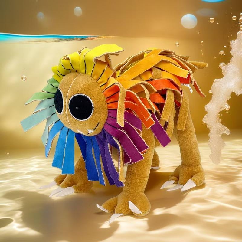 Lion géant courbé à la taille, 23 cm, 185 g - Emballage sous vide compressé.