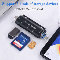 Lector de Tarjetas de Memoria Jaya de Aleación de Aluminio 3 en 1 con Puertos USB Tipo C Externos para MacBook, PC, Teléfono Móvil y Laptop