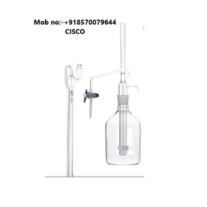 Buretas de vidrio Borosil montadas a cero automáticas para depósito de laboratorio con llave de PTFE, fuelle de goma, suministros educativos - Product Image 3