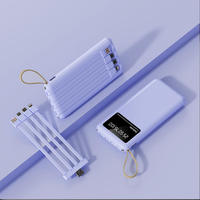 Batterie externe portable mignonne de 10000 mAh pour échantillon, cadeau d'affaires personnalisé, chargeur de téléphone portable en gros