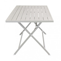 Table pliante en aluminium pour l'extérieur Table à dîner rectangulaire portable Bureau robuste Assemblage zéro léger Facile à plier et à ranger