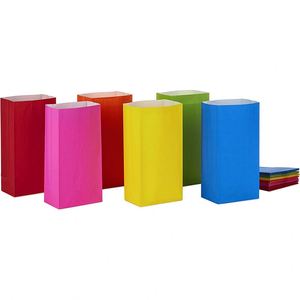Sacs en papier de couleur unie pour cadeaux de fête, anniversaires, baby showers, activités et loisirs créatifs pour enfants, et coffrets cadeaux - Product Image 4
