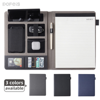 Fournitures de bureau : Porte-documents A4 en cuir PU avec fermeture éclair pour conférences et classement de documents
