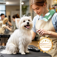Secador de Pelo para Mascotas, Máquina de Soplado de Agua para Perros, Secador de Pelo para Mascotas con Soporte de Escritorio, Manos Libres, para Colgar en el Cuello