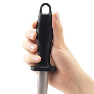 Tige d'affûtage de couteaux professionnelle en acier de 8 pouces Bâton d'affûtage de couteaux en acier de qualité supérieure de 8/10/12 pouces pour couteaux - Product Image 4