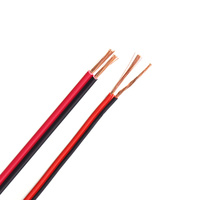 Fil de haut-parleur 18 AWG rouge noir 2 broches UL2468 câble plat fil électrique pour câblage LED