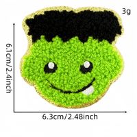 Patchs brodés en chenille, motifs fantôme, squelette, sorcière, citrouille, Halloween, à thermocoller et à coudre, appliques mignonnes pour sacs et chapeaux d'enfants