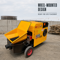 Pompe à béton portable HL-10R montée sur remorque pour projets de construction