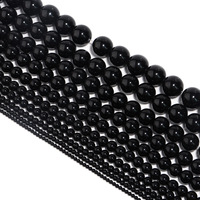 Mode 10mm-20mm perles d'agate noire perles de pierre d'onyx pour bracelet et collier bricolage perles de pierre en vrac grande taille