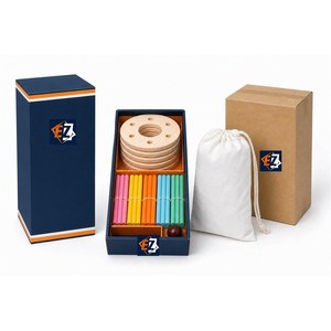Jeu de <span class=keywords><strong>Tour</strong></span> en <span class=keywords><strong>Bois</strong></span> Pallina avec Bâtons Colorés, Balle et Sac pour Jeu de Table en Famille OEM - Product Image 5