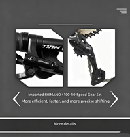 VTT tout suspendu 27,5/29 pouces 10 vitesses en aluminium avec axe traversant, freins à disque hydrauliques, amortisseur arrière, cadre softtail – Vente en gros