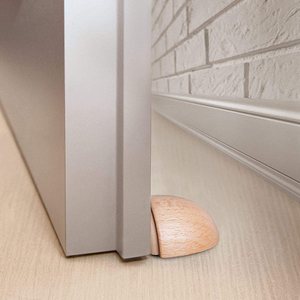 Tope de seguridad antideslizante para puerta de bebé, Tope de puerta portátil para exterior, diseño de madera, venta al por mayor de fábrica - Product Image 3