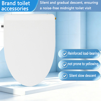 Ensemble de siège de toilette moderne en PP, moulé par injection, poli, avec bidet à double buse, pour salle de bain, à poser au sol, garantie 2 ans