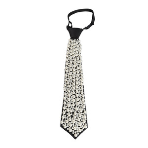 Corbata Negra Perla Ajustable para Mujer, Accesorio Casual de Negocios para Camisa - Product Image 5