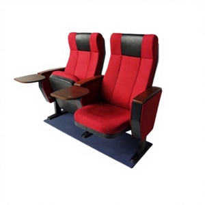 Chaise d'auditorium en tissu rouge moderne pour <span class=keywords><strong>cinéma</strong></span> public, église et théâtre, avec tableau d'écriture intégré, pour usage scolaire et étudiant - Vente en gros - Product Image 1