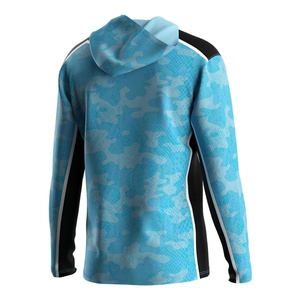 Camiseta Blanca de Manga Larga para Verano, Sublimada, de Secado Rápido, con Capucha, Protección UV, para Pesca - Product Image 2