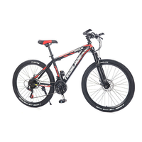 Vélo de montagne en acier, roues 26 pouces, freins à disque, 24 vitesses, sans amortisseur arrière, pédales ordinaires, charge maximale 120 kg, pour adultes, pour la conduite sur route