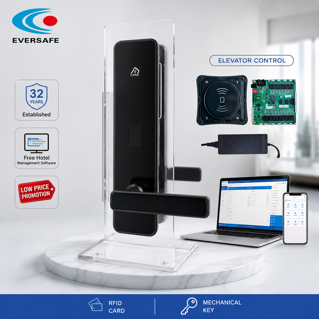 PCB Three-proof Electronic Hotel Lock RFID Card Access Door Lock for Hospitality Projects Suitable for Overseas