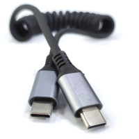 1M PD 60W printemps câble court USB C à Type C cordon de données de charge rapide pour iphone Xiaomi Samsung USB C câble de chargeur de voiture