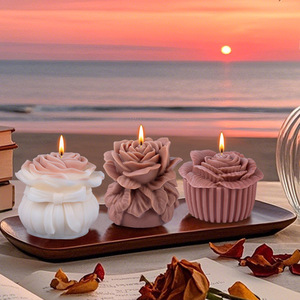 Velas difusoras de fragancia de rosas DIY, jabones artesanales de yeso, decoraciones creativas para el hogar, moldes de silicona - Product Image 1