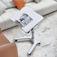 OMNI Bureau de chevet au design moderne Support mobile pour ordinateur portable à roulettes avec plateau réglable en hauteur Table pour lit ou canapé à usage latéral