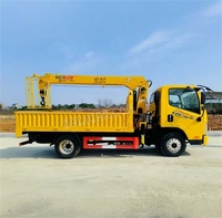 FAW 4x2 Mini camioneta montada en grúa telescópica hidráulica 3 toneladas 4 toneladas 5 toneladas combustible diésel furgoneta de carga a la venta