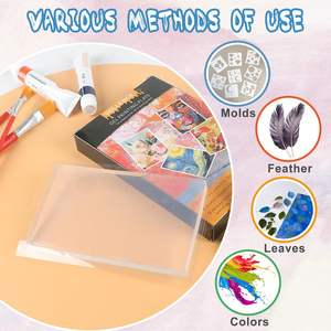 Gel <strong>Print</strong> <strong>Plate</strong> Reusable Gel Monoprinting <strong>Plate</strong> for <strong>DIY</strong> Crafts Scrapbooking Card Making Gel <strong>Plate</strong> for Printmaking - Product Image 1