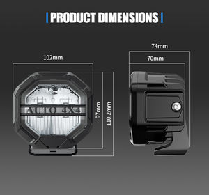 ऑरोरा नया पेटेंट ऐप कंट्रोल आरजीबी मल्टीकॉलर के नेतृत्व में फॉग लाइट 4x4 ऑफरोड लाइट - Product Image 6