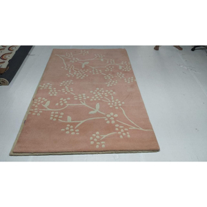 Alfombra Moderna con Diseño Floral Rosa, Rectangular, de Poliéster, Pelo Corto, Base de Goma, Fácil de Limpiar, para Sala de Estar - Product Image 2