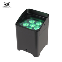 Projecteurs sans fil 6x18W RGBWA+UV DMX512 à batterie, projecteur PAR LED sans fil pour mariage, fête, DJ, scène