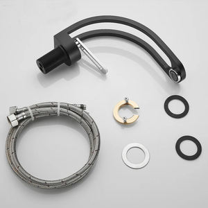 Robinet de salle de bain en laiton robinets de bassin <span class=keywords><strong>doré</strong></span> robinets d'évier noirs robinet de salle de bain à levier unique <span class=keywords><strong>mitigeur</strong></span> de <span class=keywords><strong>lavabo</strong></span> froid et chaud - Product Image 6