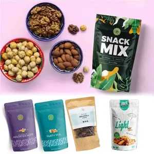 <span class=keywords><strong>Grande</strong></span> pochette biodégradable écologique transparente personnalisée debout kraft à fermeture éclair refermable fermeture à glissière zip-lock sac en plastique d'emballage en poly de qualité alimentaire - Product Image 1