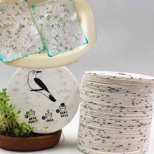 カスタムロゴパーソナライズされたシードペーパー名刺両面埋め込みワイルドフラワーシードグリーンマーケティング持続可能な寝具 - Product Image 6