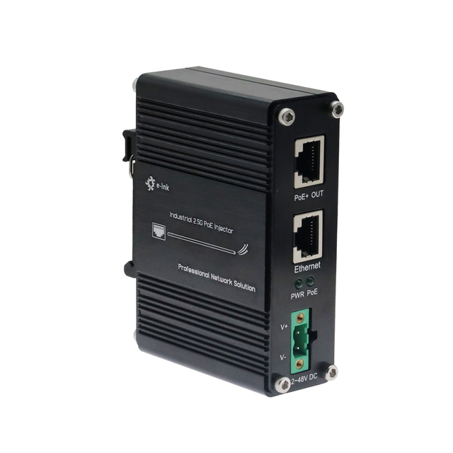 12~48V DC Power Input Industrial 10/100/1000M/2.5G PoE+ Injector 30W/60W/90W