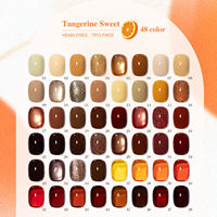 Kit de vernis gel UV AMO Nail Factory Supplies Fall, non toxique, végan, écologique, 48 couleurs, 15 ml, à retirer par trempage