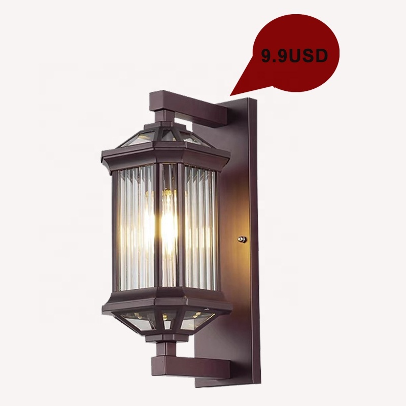 Factory Direct Classic Rustic LED Garden Lights Waterproof Outdoor Wall Lamps with Aluminum Base Low Priced