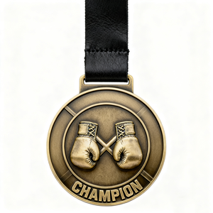 Medalla de Boxeo Conmemorativa de Aleación de Zinc Fundida a Presión, Diseño Personalizado, Medallas de Boxeo de Competición de Alta Calidad al por Mayor para Premios - Product Image 4