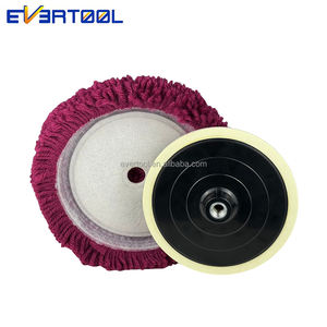 EVERTOOL Laine Disque de Polissage <span class=keywords><strong>Bonnet</strong></span> <span class=keywords><strong>Buff</strong></span> Coussinets Courbés en Laine d'Agneau Tricotés Super Tampon Tampon Tampon en Lana Medium Per Lucidatura - Product Image 4