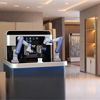 Bras mécanique Machines distributrices de café Robot Arm Cafe Kiosque de café collaboratif sans pilote