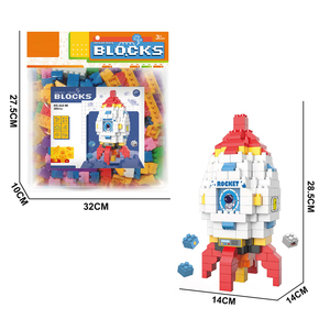 Venta caliente en línea bloques espaciales cohete bloques de construcció<span class=keywords><strong>n</strong></span> 200 piezas precio al por mayor juguetes de plástico para niños - Product Image 2